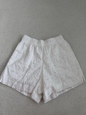 Abercrombie & Fitch Cotton Eyelet Shorts White Size XS